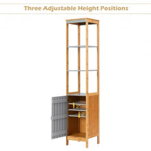 Load image into Gallery viewer, Bathroom Floor Cabinet Bamboo 5-Tier Concise Freestanding Storage Shelf