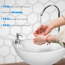 Load image into Gallery viewer, Camping Hand Wash Station Basin Stand with 4.5 Gallon Tank