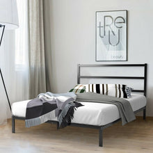 Load image into Gallery viewer, Queen Size Metal Bed Platform Frame with Headboard
