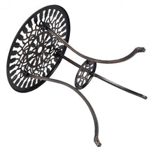 Load image into Gallery viewer, 3 pcs Cast Aluminum Outdoor Table and Chair Set