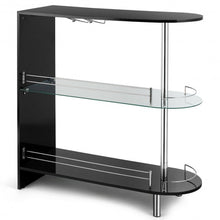 Load image into Gallery viewer, 2-holder Bar Table withTempered Glass Shelf