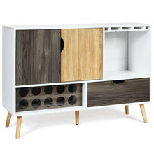 Load image into Gallery viewer, Mid-Century Buffet Sideboard Wooden Storage Cabinet