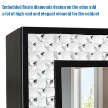 Load image into Gallery viewer, Attractive Rectangle Mirrored Jewelry Cabinet-Black