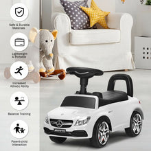 Load image into Gallery viewer, Mercedes Benz Licensed Kids Ride On Push Car-White
