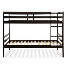 Load image into Gallery viewer, Twin Bunk Bed Children Wooden Bunk Beds Solid Hardwood-Coffee