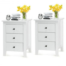 Load image into Gallery viewer, 2 pcs Nightstand End Beside Table Drawers