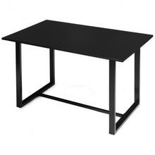 Load image into Gallery viewer, Computer Desk with Bamboo Top & Metal Frame-Black Desk