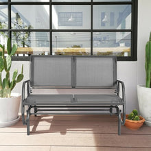 Load image into Gallery viewer, Swing Glider Chair 48" Loveseat Rocker Lounge Backyard-Gray