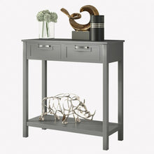 Load image into Gallery viewer, 2 Drawers Accent Console Entryway Storage Shelf-Gray
