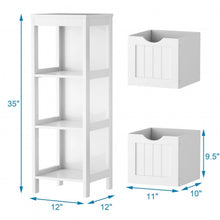 Load image into Gallery viewer, Floor Multifunction Bathroom Storage Organizer Rack with 2 Drawers