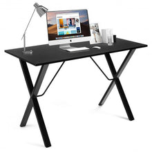 Load image into Gallery viewer, Computer Desk with Bamboo Top & Metal Frame-Black Desk
