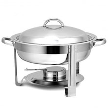 Load image into Gallery viewer, 2-Pack Full Size Tray 5 Quart Stainless Steel Round Chafing Dish
