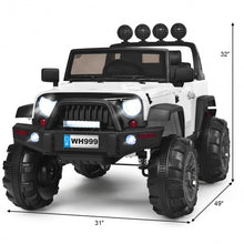 Load image into Gallery viewer, 12V Kids Spring Suspension Ride On Truck-White