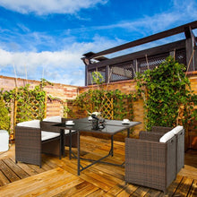 Load image into Gallery viewer, 5 pcs Outdoor Patio Garden Rattan Dining Set