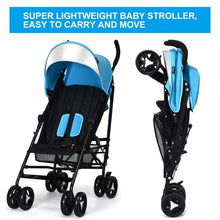 Load image into Gallery viewer, Foldable Lightweight Baby Infant Travel Umbrella Stroller-Light Blue