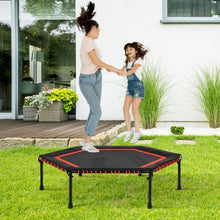 Load image into Gallery viewer, 50" Hexagonal Fitness Trampoline Exercise Rebounder with Pad-Red
