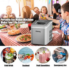 Load image into Gallery viewer, Portable Countertop Ice Maker Machine with Scoop-Silver