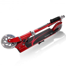 Load image into Gallery viewer, Folding Aluminum Kids Kick Scooter with LED Lights-Red