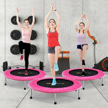 Load image into Gallery viewer, 38" Mini Folding Trampoline Portable Leisure Fitness Backboard-Pink