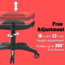 Load image into Gallery viewer, Multi-Use Footrest Swivel Height Adjustable Gaming Ottoman Footstool Chair-Red