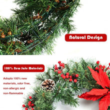 Load image into Gallery viewer, 24" Pre-lit Artificial Christmas Wreath Battery Operated