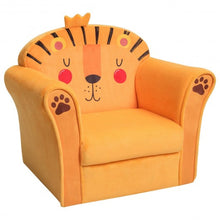 Load image into Gallery viewer, Kids Armrest Lion Upholstered Sofa