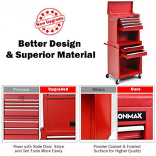 Load image into Gallery viewer, 6-Drawer Tool Chest w/ Heightening Cabinet-Red