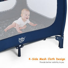 Load image into Gallery viewer, Portable Baby Playpen with Mattress Foldable Design-Blue