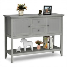 Load image into Gallery viewer, Wooden Sideboard Buffet Console Table w/ Drawers and Storage-Gray