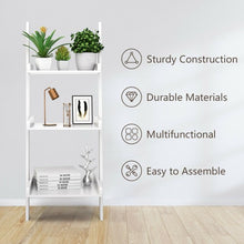 Load image into Gallery viewer, 3 Tier Leaning Wall Ladder Display Planting Storage Rack