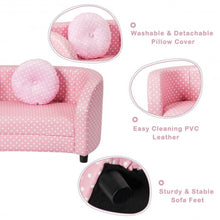 Load image into Gallery viewer, 2 Seat Kids Sofa Armrest Chair with Two Cloth Pillows