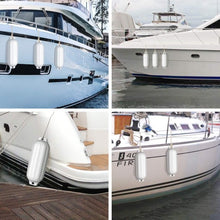 Load image into Gallery viewer, 4 Ribbed Marine 8.5" x 27" Boat Fender Vinyl Bumper-White