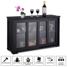 Load image into Gallery viewer, Kitchen Storage Cabinet with Glass Sliding Door