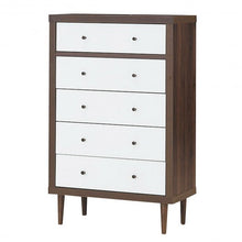 Load image into Gallery viewer, 5 Drawer Dresser Wood Chest of Storage Cabinet Organizer