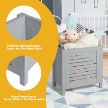 Load image into Gallery viewer, Wooden Kids Toy Storage Organizer with Lid-Gray