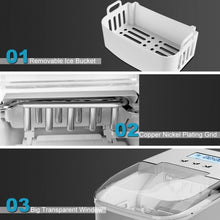 Load image into Gallery viewer, 26 lbs Countertop LCD Display Ice Maker with Ice Scoop