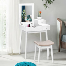 Load image into Gallery viewer, Vanity Dressing Table Set Flip Mirror Desk Furniture Stool