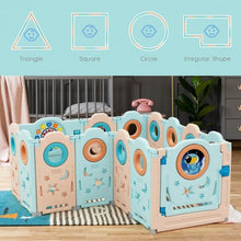 Load image into Gallery viewer, 14-Panel Foldable Baby Safety Play Yard with Lockable Gate