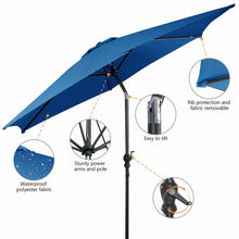 Load image into Gallery viewer, 9 ft Patio Outdoor Umbrella with Crank-Blue