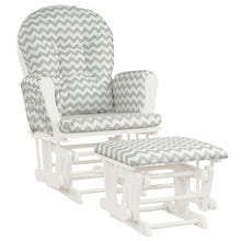 Load image into Gallery viewer, Baby Nursery Relax Rocker Rocking Chair Glider & Ottoman Set-Gray