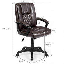 Load image into Gallery viewer, Ergonomic PU Leather Mid-Back Computer Office Chair