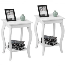 Load image into Gallery viewer, Set of 2 Accent Side Tables with Shelf