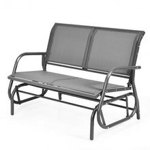 Load image into Gallery viewer, Swing Glider Chair 48" Loveseat Rocker Lounge Backyard-Gray