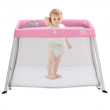 Load image into Gallery viewer, Portable Lightweight Baby Playpen Playard with Travel Bag-Pink
