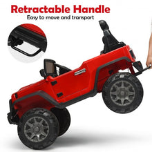 Load image into Gallery viewer, 12V Kids Spring Suspension Ride On Truck-Red
