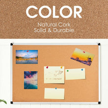 Load image into Gallery viewer, 24" x 36" Aluminum Framed Cork Board Bulletin Board with 12 Pins-1 Pack