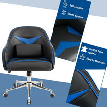 Load image into Gallery viewer, Office Chair Adjustable Height with Massage Lumbar Support-Blue
