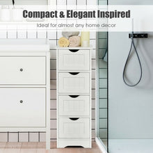 Load image into Gallery viewer, Bathroom Wooden Free Standing Storage Side Floor Cabinet Organizer-White