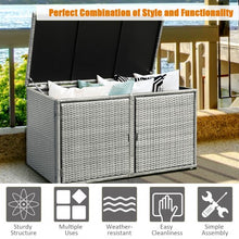 Load image into Gallery viewer, 88 Gallon Garden Patio Rattan Storage Container Box