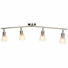 Load image into Gallery viewer, 4-Light Track Light Rotatable Glass Shade Chandelier lamp